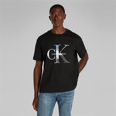 Calvin Klein Erkek Kısa Kol CK Yazı Detay Bisiklet Yaka Siyah T-Shirt J30J327483-BEH