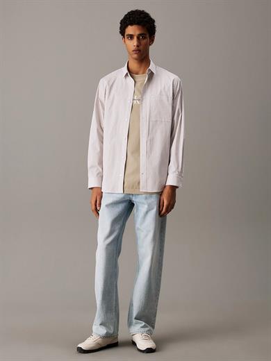 Calvin Klein Erkek Kolsuz Regular Fit Bisiklet Yaka Pamuklu Bej T-Shirt J30J327493-PAH