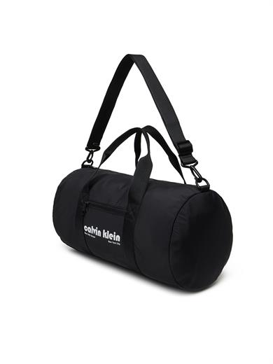 Calvin Klein Erkek Logo Baskılı Fermuar Bölmeli Geniş İç Hacimli Siyah Spor Çanta LV04G3163G-UB1