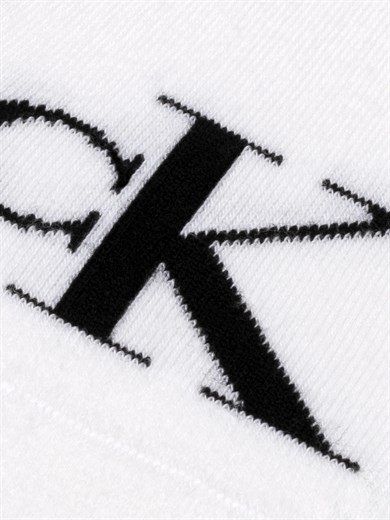 Calvin Klein Erkek Pamuklu CK Logo Detaylı İkili Paket Beyaz Çorap C701228809-002