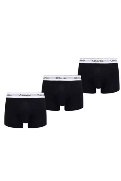Calvin Klein Erkek Pamuklu Slim Fit Beli Elastik Bantlı 3lü Siyah Boxer LV00NB4392-UB1