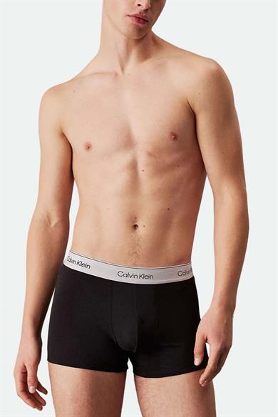 Calvin Klein Erkek Pamuklu Slim Fit Beli Elastik Bantlı 3lü Siyah Boxer LV00NB4392-UB1