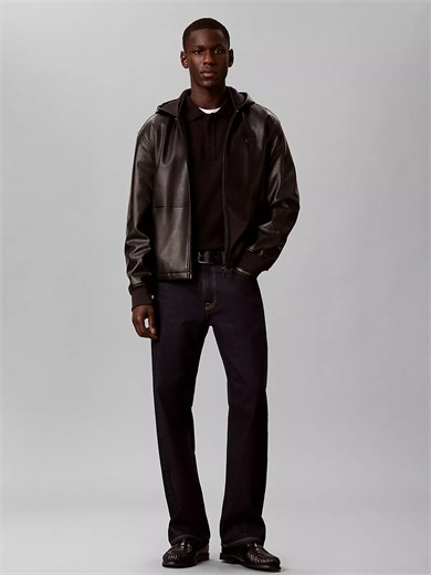 Calvin Klein Erkek Rahat Kalıp Pamuklu Havlu Kumaş Monogram Nakışlı Uzun Kollu Siyah Sweatshirt LV04RH235G-UB1