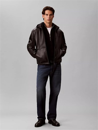 Calvin Klein Erkek Regular Fit Pamuklu Örgü Balıkçı Yaka Yarım Fermuarlı Uzun Kollu Siyah Kazak LV04RH327G-UB1