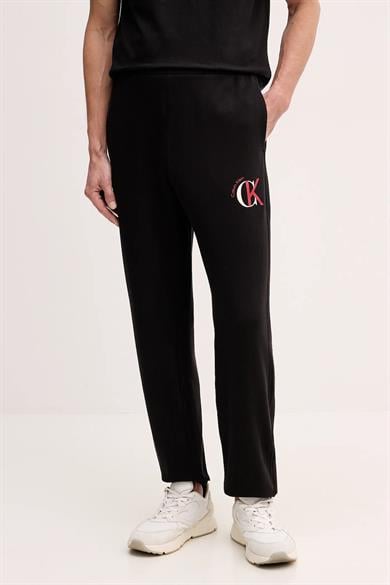 Calvin Klein Erkek Regular Fit Beli ve Paçası Lastikli %100 Pamuklu Siyah Eşofman Altı LV04RE256G-UB1
