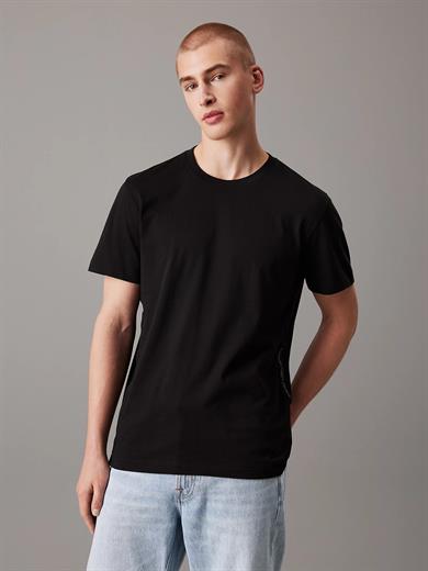 Calvin Klein Calvin Kleın Erkek Regular Fit Pamuklu Bisiklet Yaka Kısa Kollu Siyah T-Shirt J30J326159-BEH