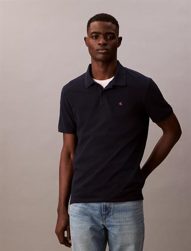 Calvin Klein Erkek Regular Fit %100 Pamuklu CK Logolu Kısa Kollu Lacivert Polo Yaka T-Shirt LV040EM269-CEF