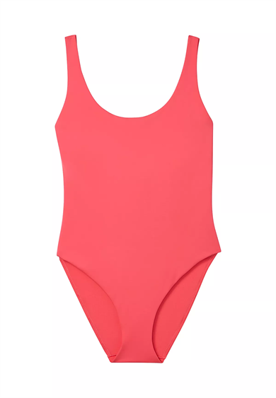 Calvin Klein Kadın Askılı CK Yazı Desenler Slip Sırt Dekolte Esnek Kumaş Pembe Mayo LV00Q61205-XKP