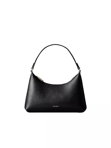Calvin Klein Calvin Klein Kadın Ayarlanabilir Calvin Klein Yazılı Deri Fermuar Kapama Siyah Çanta LV04F3890G-332