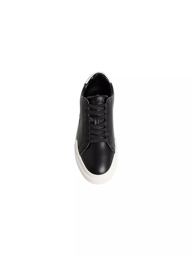 Calvin Klein Kadın Bağcıklı Rahat Taban Logo Detaylı Deri Günlük Siyah Sneaker YW0YW01947-06W