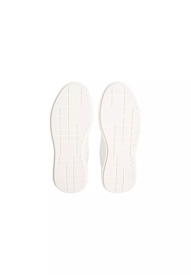 Calvin Klein Kadın Bağcıklı Rahat Taban Logo Detaylı Deri Günlük Beyaz Sneaker YW0YW01947-05X