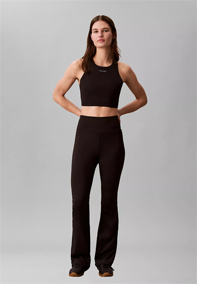 Calvin Klein Kadın Beli Lastikli Dar Kesim Geniş Paçalı Siyah Tayt LVGWS6L648-UB1