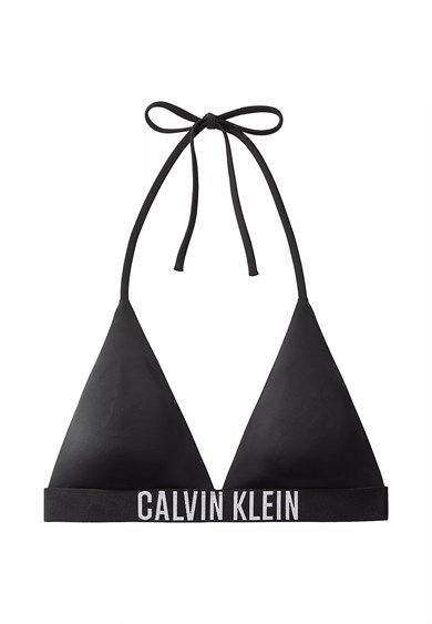 Calvin Klein Kadın CK Logo Etiketli Üçgen Siyah Bikini Üstü LV00Q61222-UB1