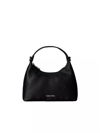 Calvin Klein Calvin Klein Kadın CK Logolu Çapraz Omuz Askılı Deri Fermuar Kapamalı Siyah Çanta LV04F3892G-UB1