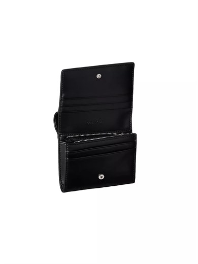 Calvin Klein Kadın CK Logolu Çoklu Kart Bölmeli Siyah1 Cüzdan LV04F1156G-3L2