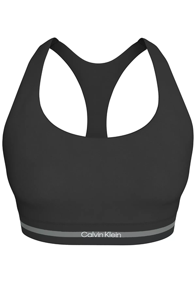 Calvin Klein Kadın Dar Kalıp Logo Detaylı Elastik Bel Bantlı Crop Siyah Sporcu Sütyeni LVGWS6K346-UB1