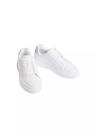 Calvin Klein Kadın Düşük Bilekli TH Logo Detaylı Deri Beyaz Sneaker HW0HW02988-05Y