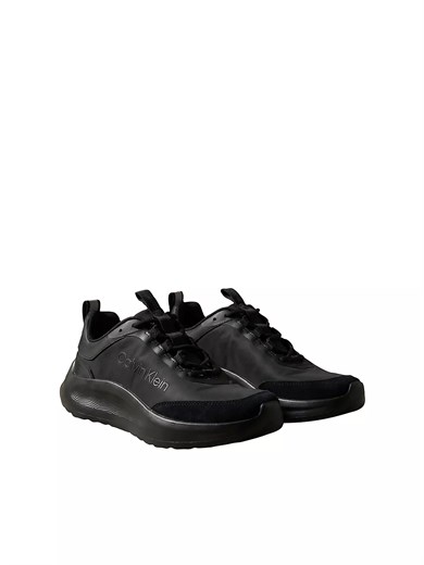 Calvin Klein Kadın Düşük Bilekli Rahat Taban Logo İmzalı Süet Detaylı Siyah Sneaker HW0HW03293-0GJ