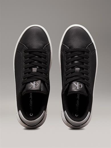 Calvin Klein Kadın Düşük Bilekli Platform Taban Deri Siyah Sneaker YW0YW01632-0GL