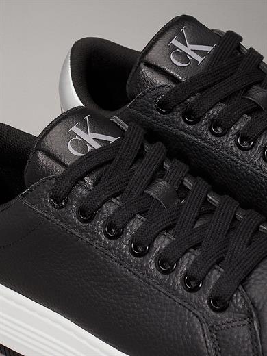 Calvin Klein Kadın Düşük Bilekli Platform Taban Deri Siyah Sneaker YW0YW01632-0GL