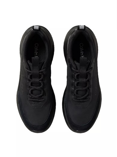 Calvin Klein Kadın Düşük Bilekli Rahat Taban Logo İmzalı Süet Detaylı Siyah Sneaker HW0HW03293-0GJ