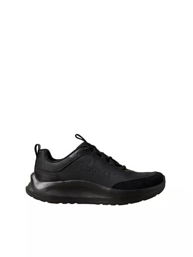Calvin Klein Kadın Düşük Bilekli Rahat Taban Logo İmzalı Süet Detaylı Siyah Sneaker HW0HW03293-0GJ