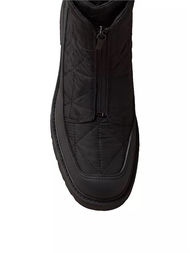Calvin Klein Kadın Kalın Tabanlı Fermuarlı Emblem Logo Desenli Mat Yüzey Siyah Bot & Bootie HW0HW03205-0GJ