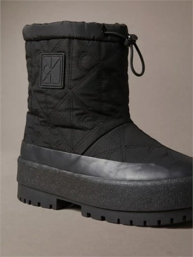 Calvin Klein Kadın Kalın Platform Tabanlı Kar Siyah Bot & Bootie HW0HW03437-0GJ