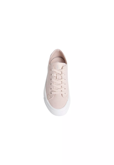Calvin Klein Kadın Kalın ve Düz Tabanlı Yuvarlak Burunlu Deri Pembe Sneaker YW0YW01763-ABJ