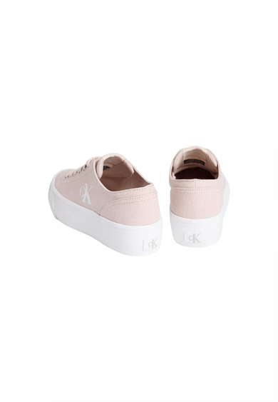 Calvin Klein Kadın Kalın ve Düz Tabanlı Yuvarlak Burunlu Deri Pembe Sneaker YW0YW01763-ABJ