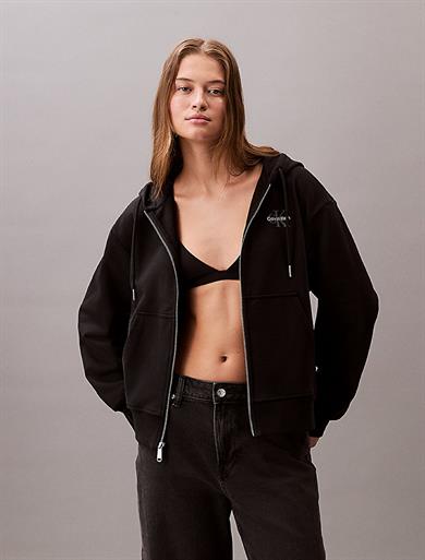 Calvin Klein Kadın Kapşonlu Yaka Fermuarlı Uzun Kollu Siyah Ceket LV047B270G-UB1
