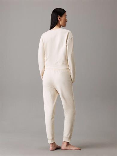 Calvin Klein Kadın Lastikli Paça Regular Fit Normal Paça Bej Eşofman Altı 000QS7262E-JB1