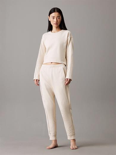 Calvin Klein Kadın Lastikli Paça Regular Fit Normal Paça Bej Eşofman Altı 000QS7262E-JB1