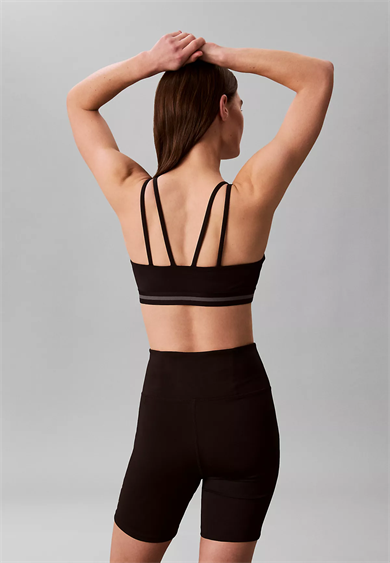 Calvin Klein Kadın Logo Detaylı Elastik Bel Bantlı İnce İp Askılı Siyah Sporcu Sütyeni LVGWS6K345-UB1