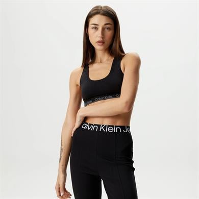 Calvin Klein Calvin Kleın Kadın Logo Detaylı Kalın Askılı Elastik Bantlı Siyah Büstiyer 000QF7317E-UB1
