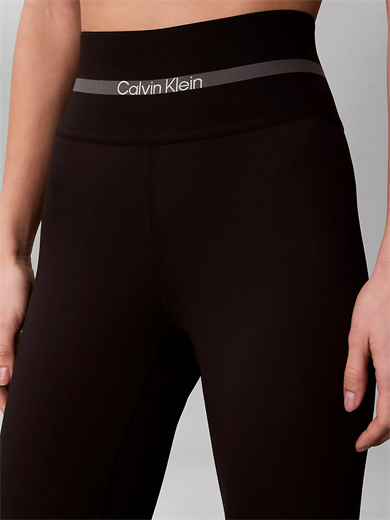 Calvin Klein Kadın Logo Detaylı Elastik Bel Bantlı Dar Kalıp Siyah Tayt LVGWS6L674-UB1