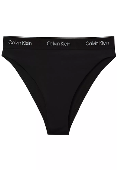 Calvin Klein Kadın Logo İmzalı Elastik Bel Bantlı Brezilya Kesimi Siyah Bikini Altı LV00Q61131-UB1