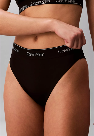 Calvin Klein Kadın Logo İmzalı Elastik Bel Bantlı Brezilya Kesimi Siyah Bikini Altı LV00Q61131-UB1