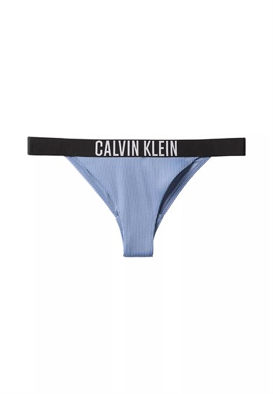 Calvin Klein Kadın Logo İmzalı Elastik Bel Bantlı Mavi Bikini Altı LV00Q61213-44J