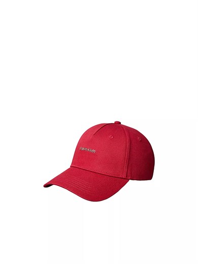 Calvin Klein Kadın Logolu Ayarlanabilir Spor Tasarım Kırmızı Şapka LV04F5072G-XLL