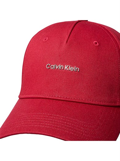 Calvin Klein Kadın Logolu Ayarlanabilir Spor Tasarım Kırmızı Şapka LV04F5072G-XLL