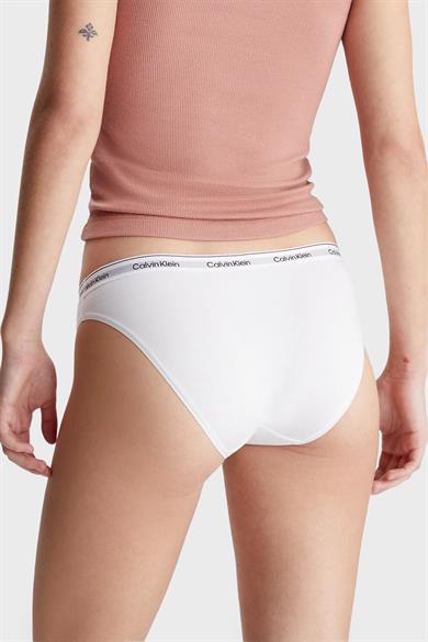 Calvin Klein Kadın Marka Logolu Rahat Kesim Beyaz Külot 000QD5207E-100