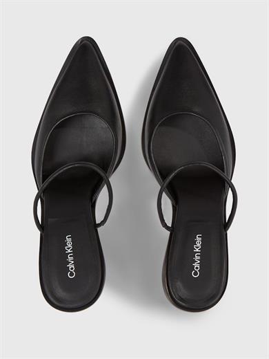 Calvin Klein Kadın Marka Logolu Düz Taban Kaydırmaz Günlük Kullanım Siyah Klasik Topuklu Ayakkabı HW0HW01991-BEH