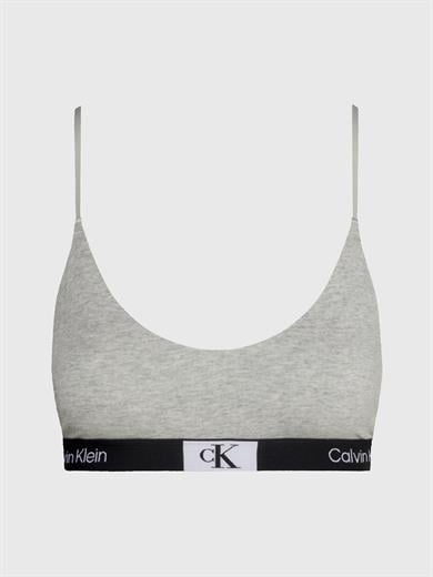 Calvin Klein Calvin Kleın Kadın Marka Logolu Askılı Spor Giyim Günlük Gri Büstiyer 000QF7216E-P7A