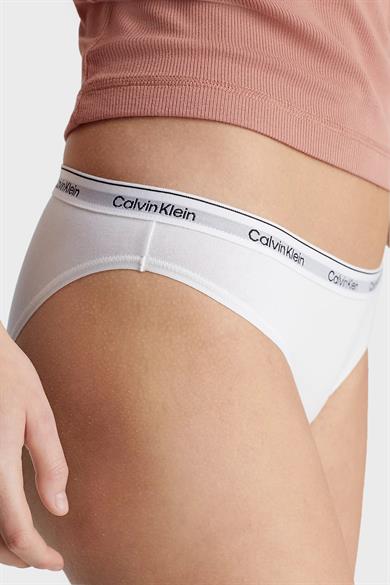 Calvin Klein Kadın Marka Logolu Rahat Kesim Beyaz Külot 000QD5207E-100