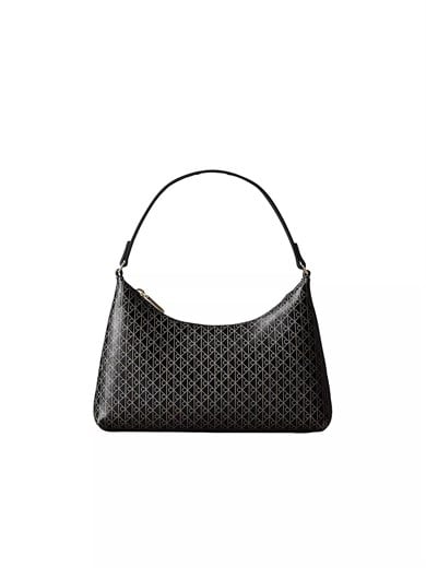 Calvin Klein Kadın Monogram Logo Desenli Küçük Boy Omuz Askılı Siyah Çanta LV04F3889G-2XA