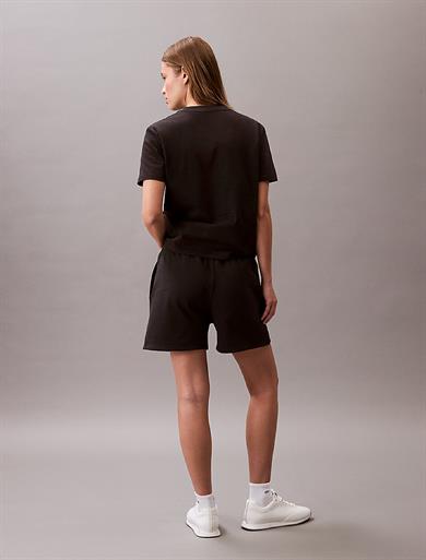 Calvin Klein Kadın Normal Kalıp Elastik Bel Bantlı Yüksek Bel Monogram Logolu Siyah Şort LV047B271G-UB1