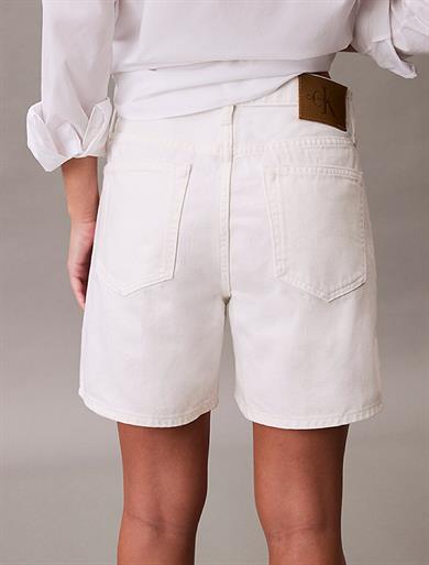 Calvin Klein Kadın Normal Kalıp Pamuklu Kısa Beyaz Şort LV047B976G-5DC