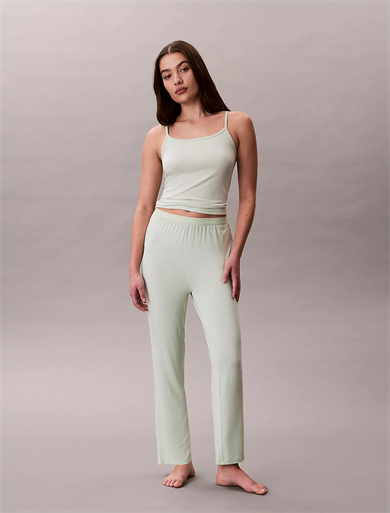 Calvin Klein Kadın Normal Kalıp Beli Lastikli Esnek Modal Kumaşlı Yeşil Pijama Altı 000QS7285E-492