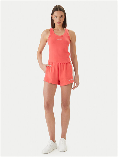 Calvin Klein Kadın Pamuklu Logo Detaylı Dar Kesim Pembe Mayo LV00Q61152-XKP